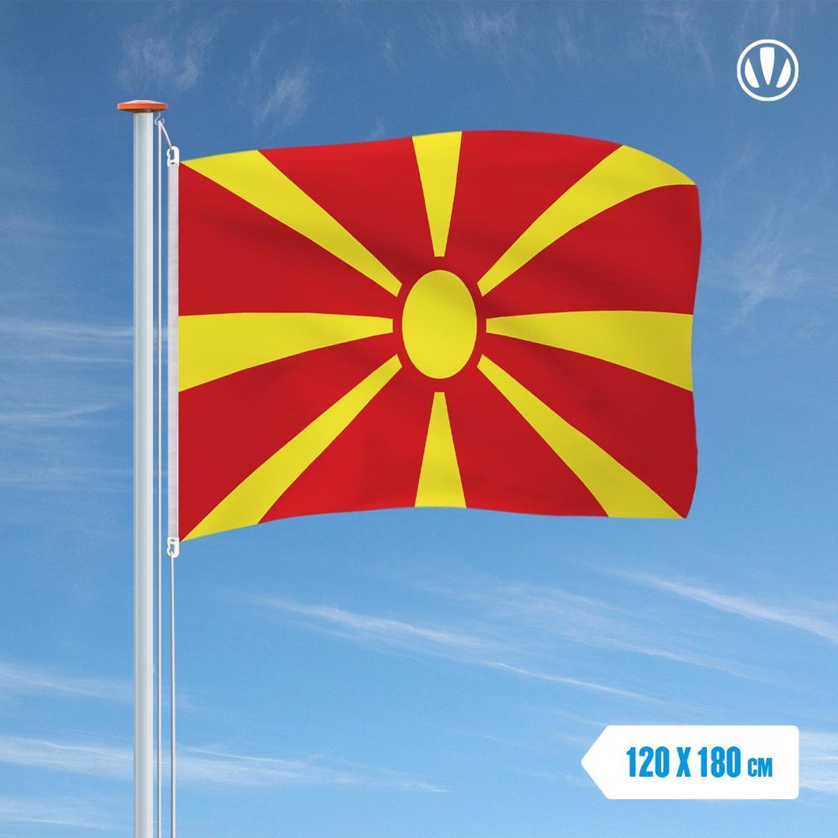 Vlag Macedonie 120x180cm