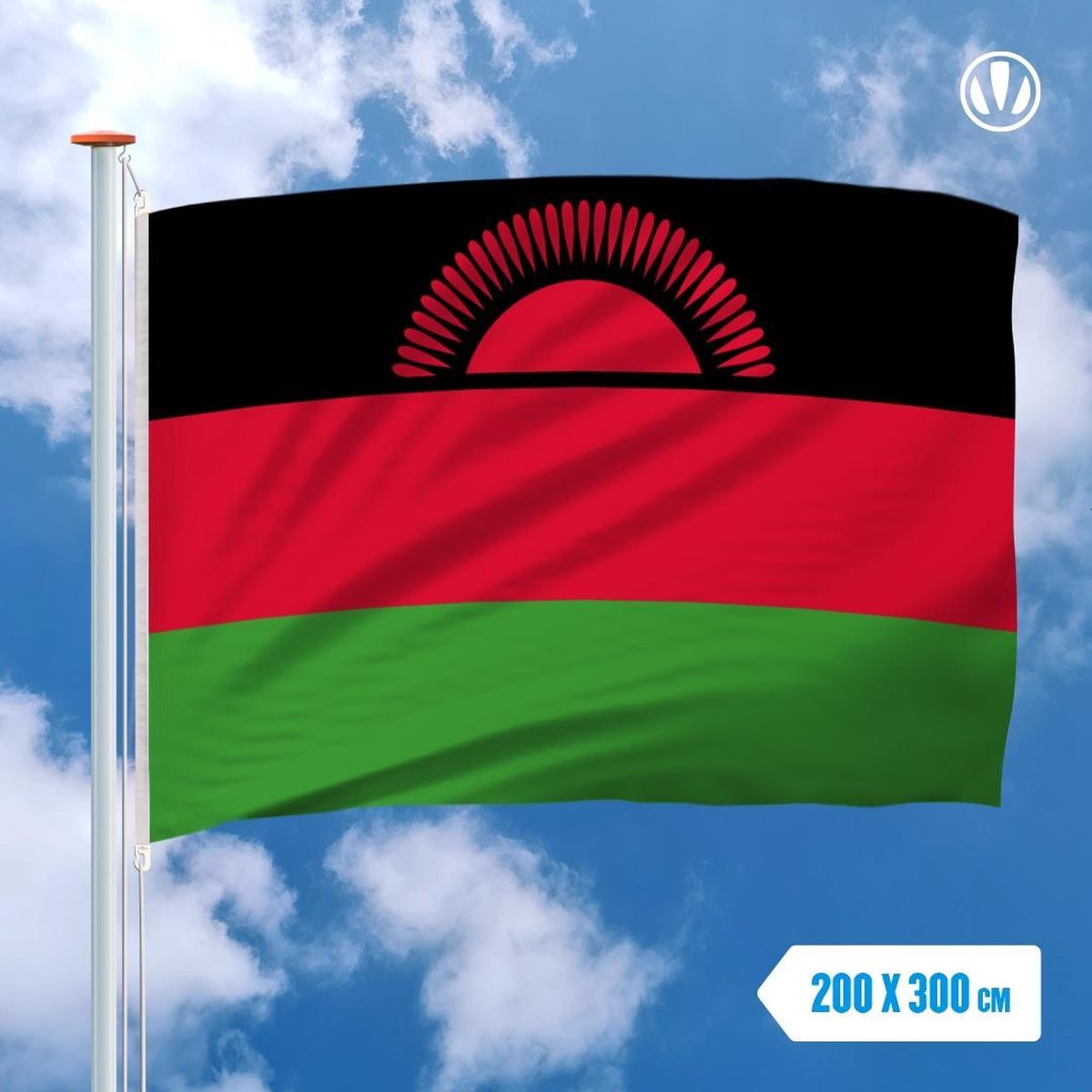 Vlag Malawi 200x300cm