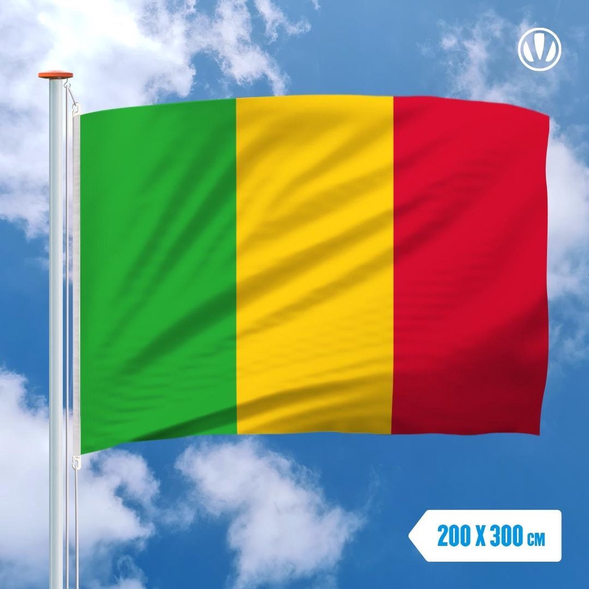 Vlag Mali 200x300cm