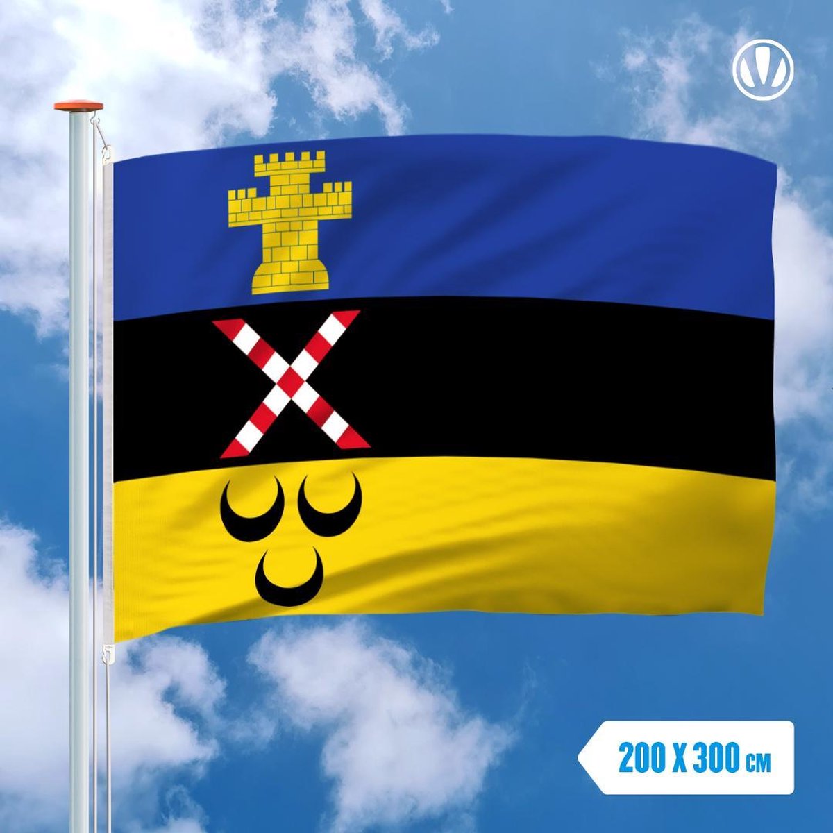 Vlag Meierijstad 200x300cm