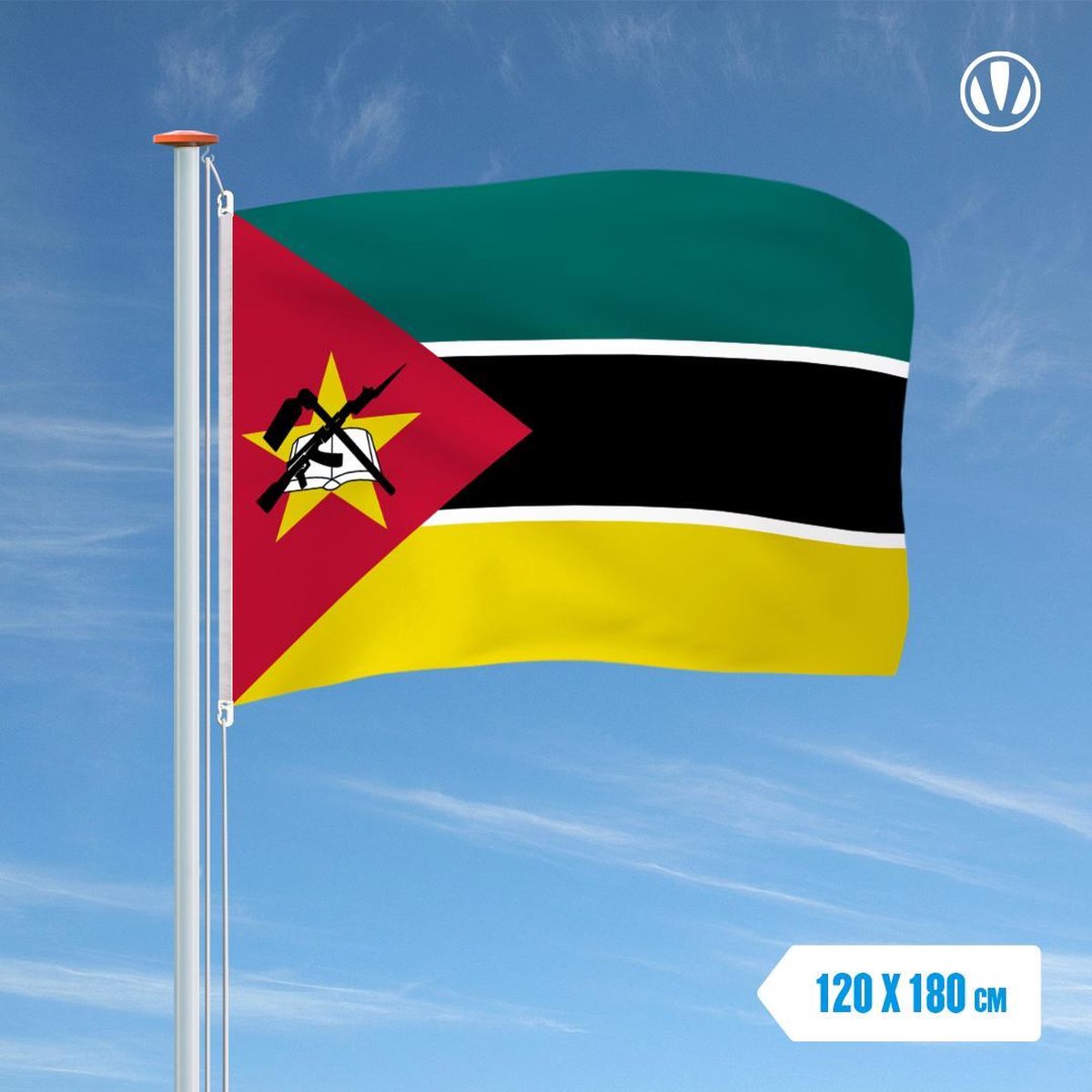 Vlag Mozambique 120x180cm