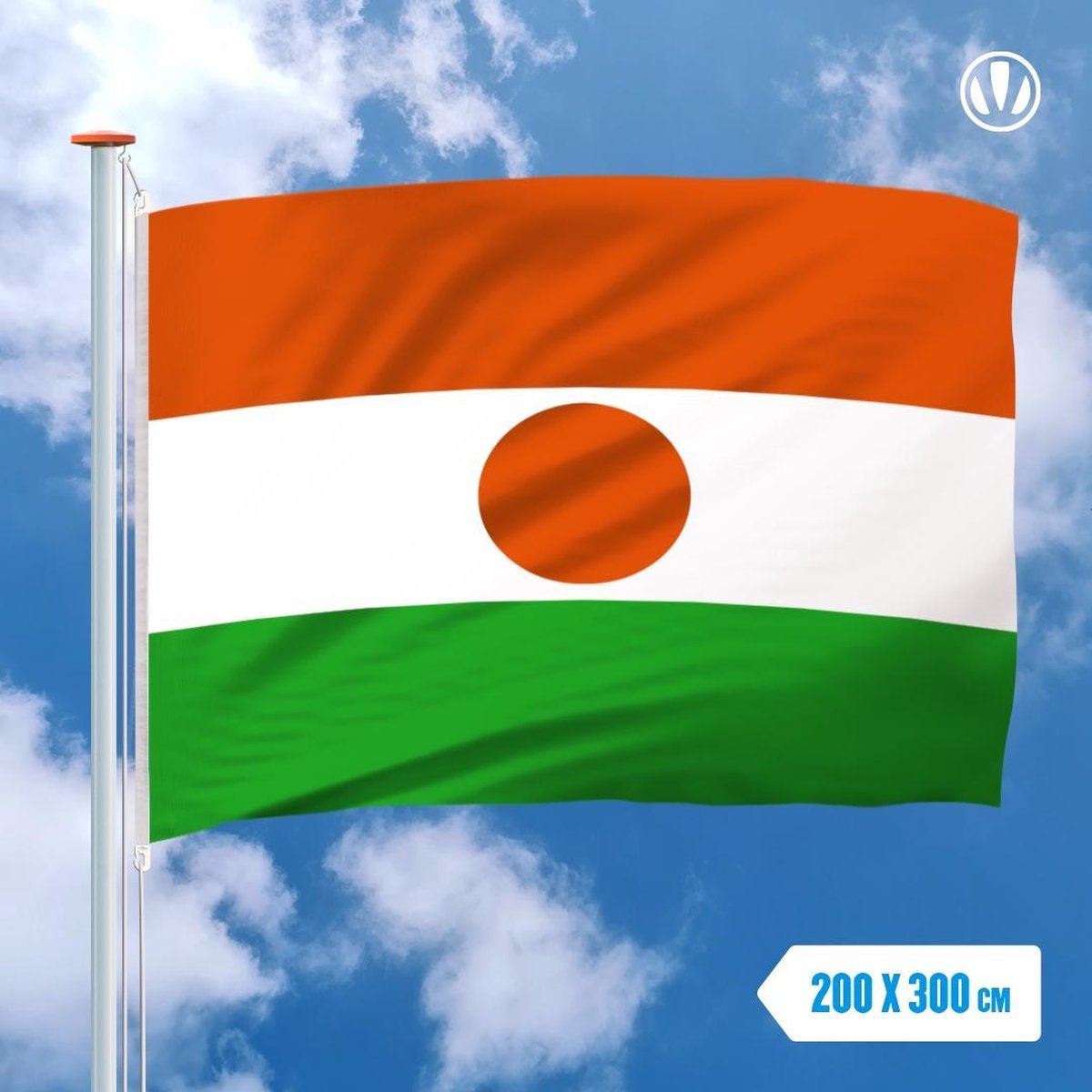 Vlag Niger 200x300cm