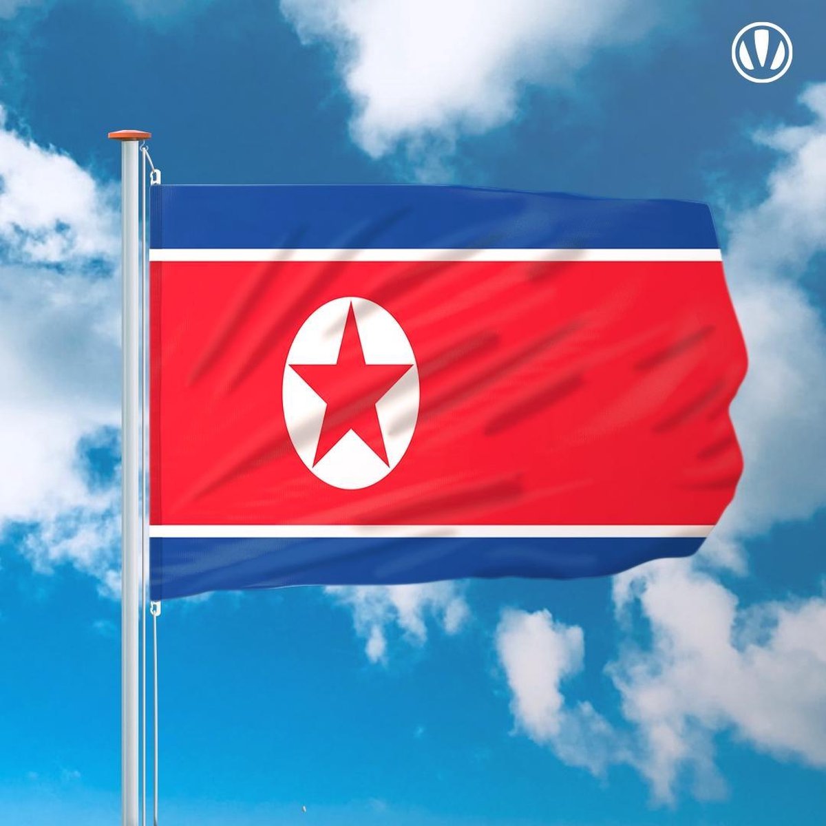 Vlag Noord-Korea 150x225cm