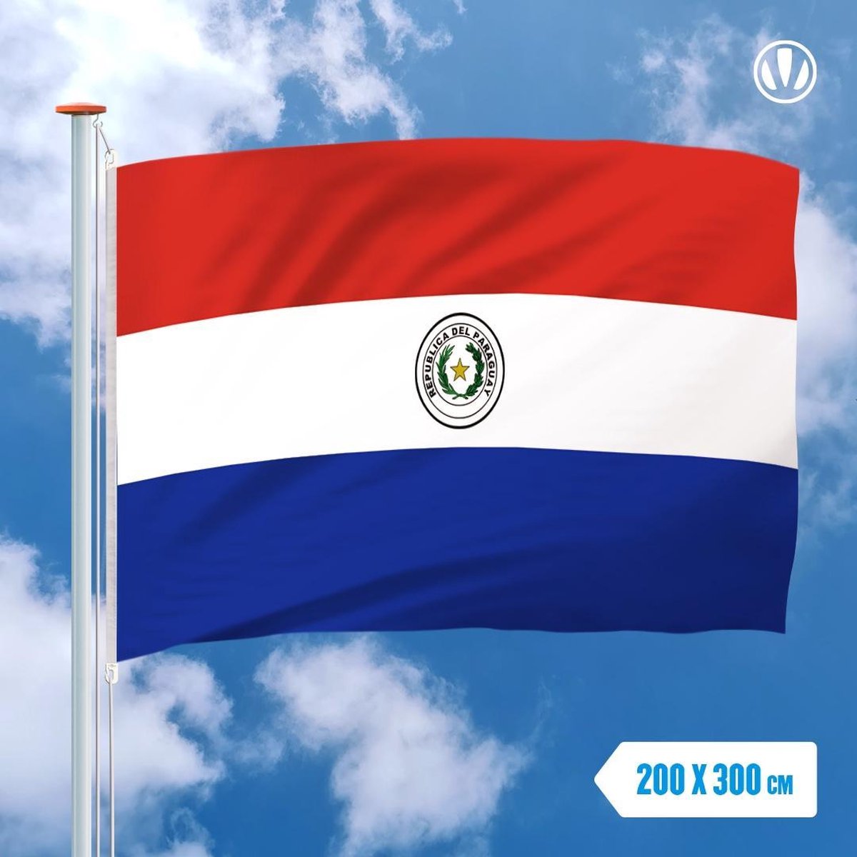 Vlag Paraguay 200x300cm