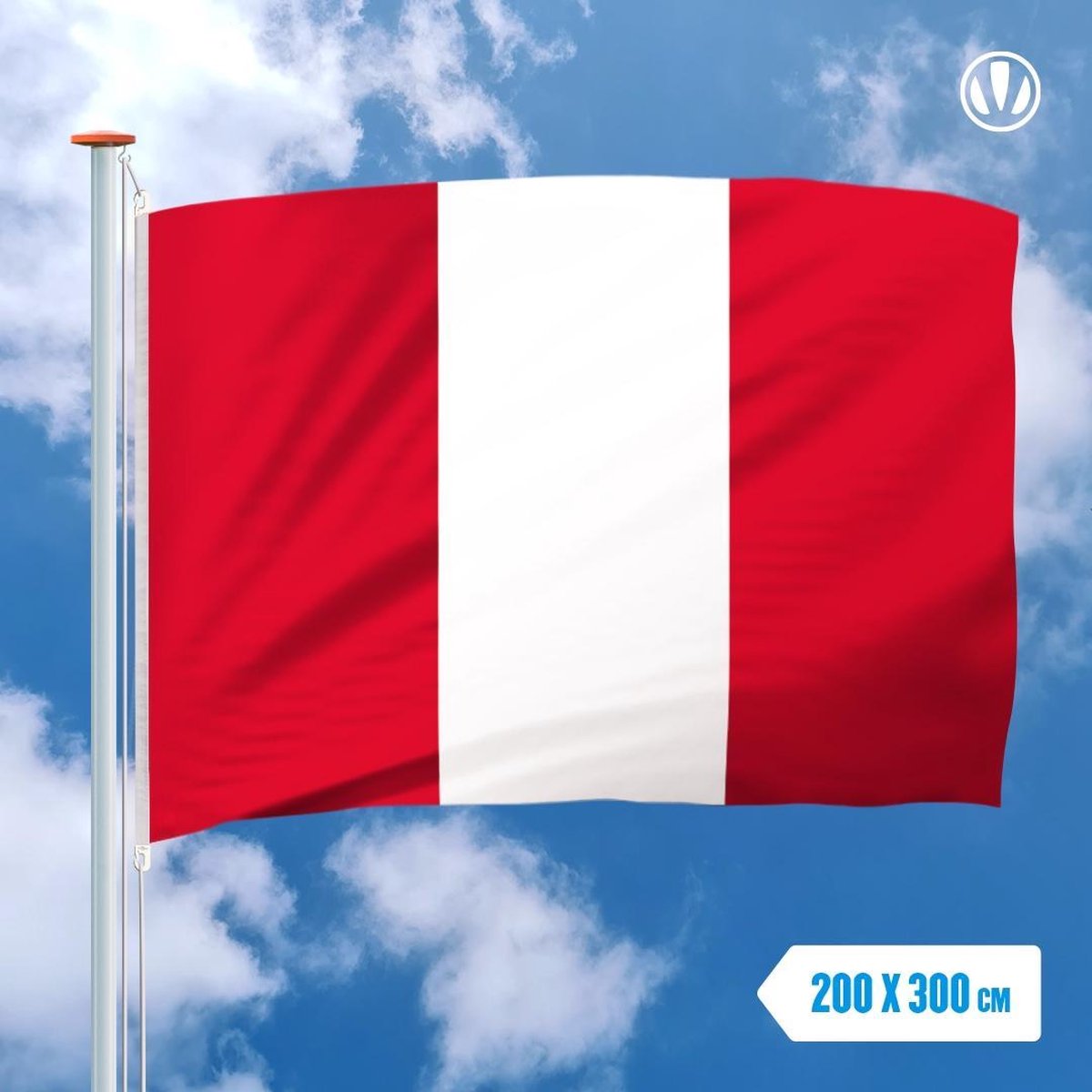 Vlag Peru 200x300cm