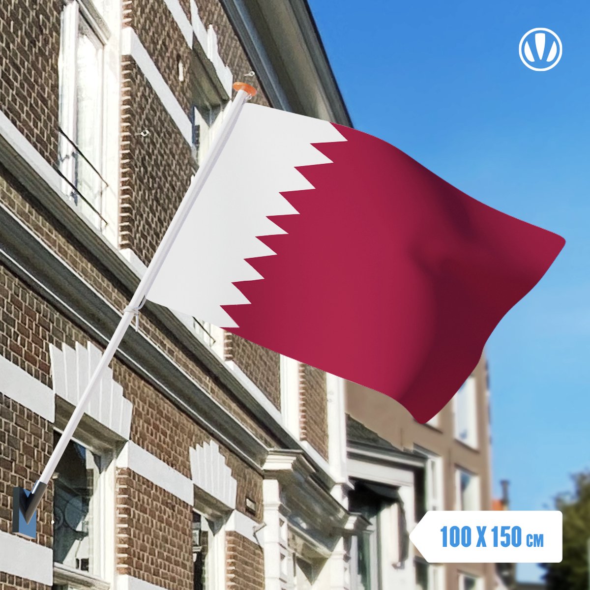 Vlag Qatar 100x150cm