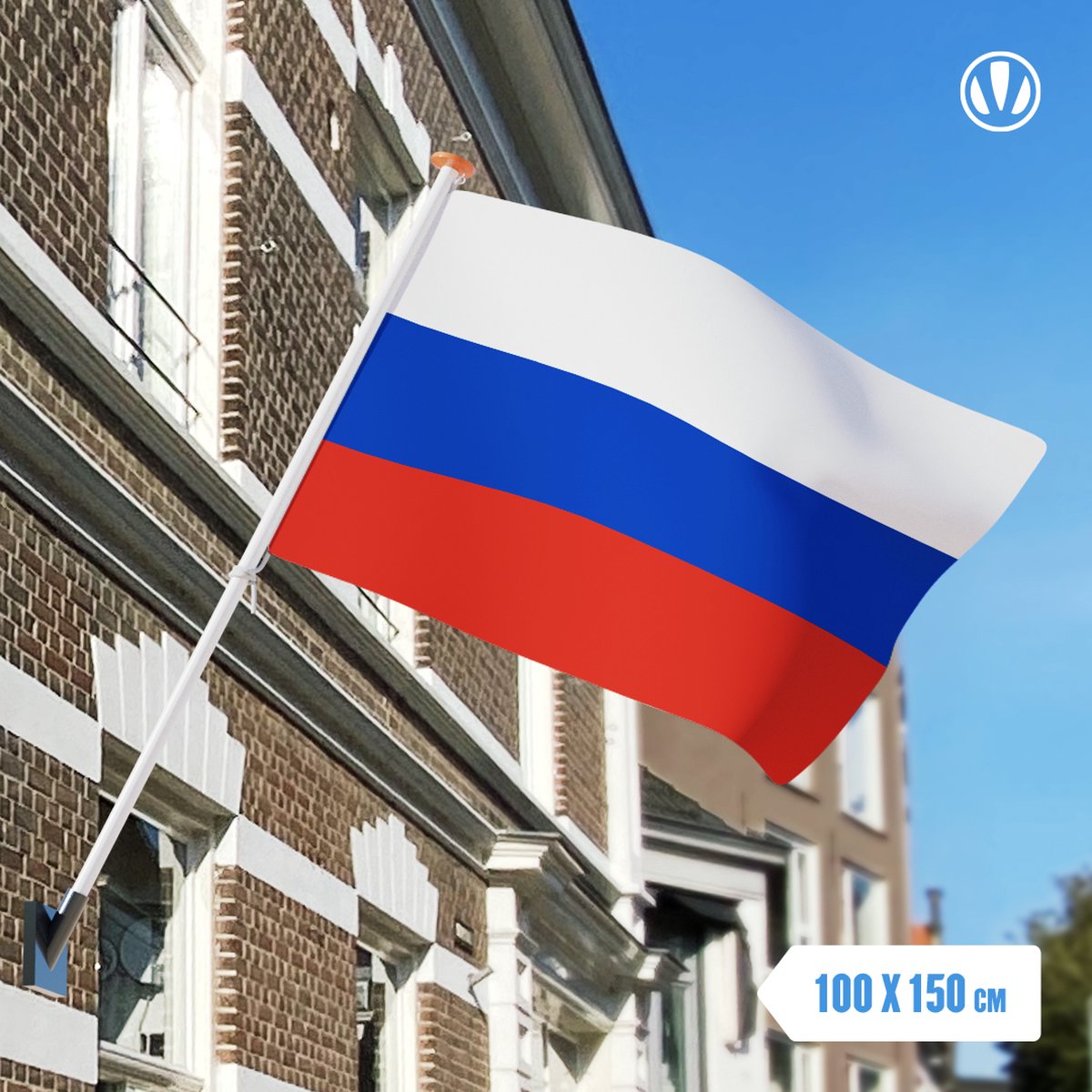 Vlag Rusland 100x150cm