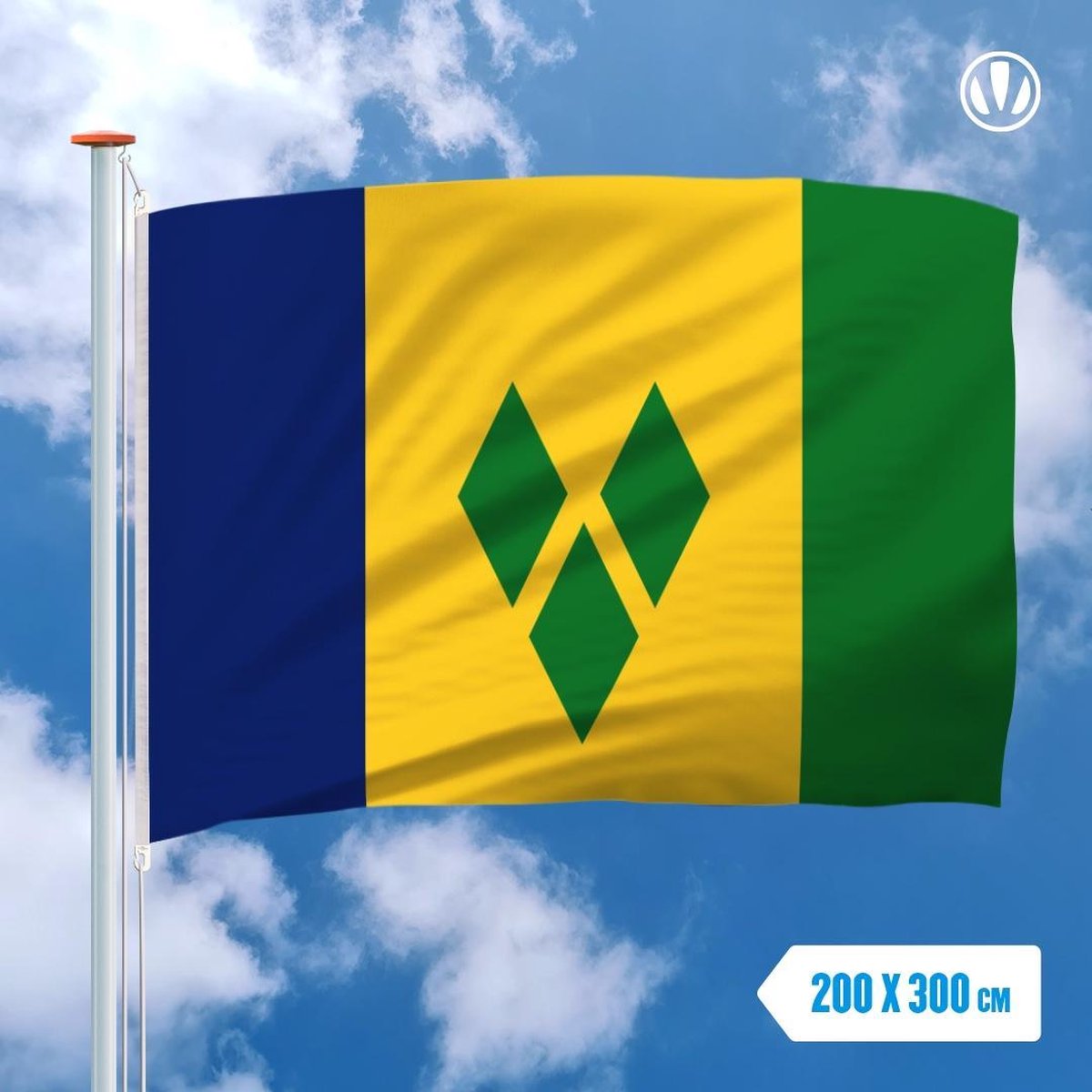 Vlag Saint Vincent en de Grenadines 200x300cm