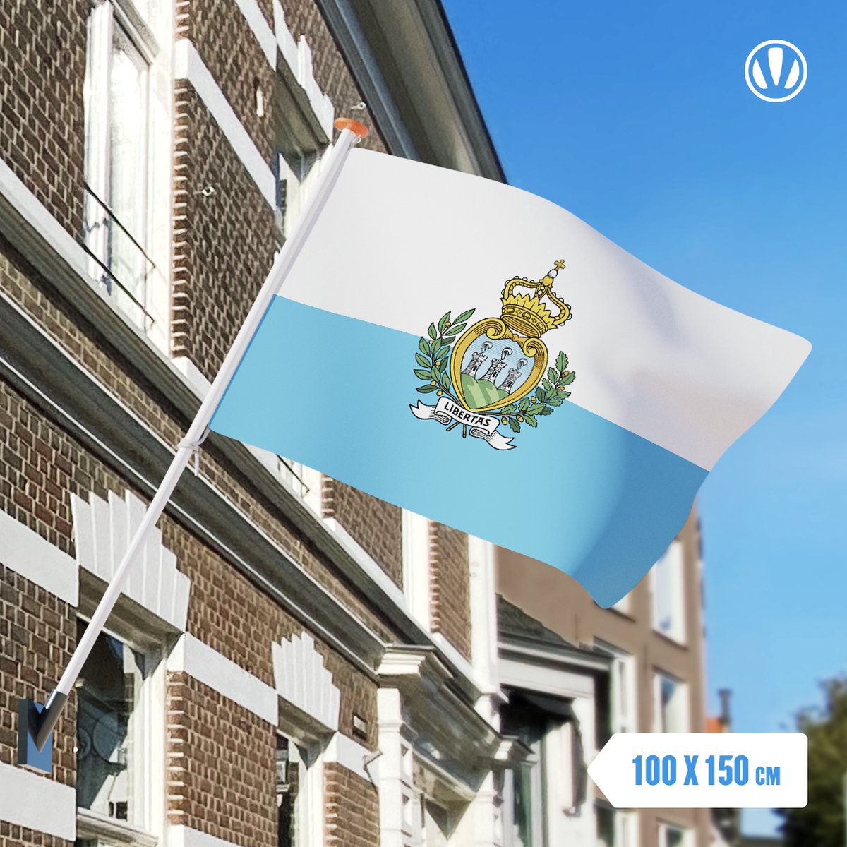 Vlag San Marino 100x150cm