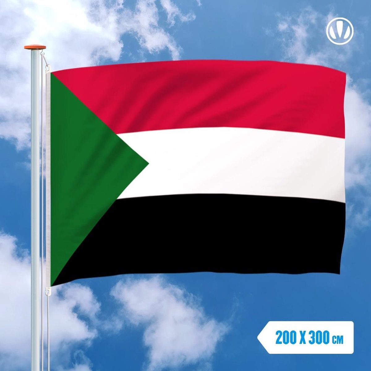 Vlag Soedan 200x300cm