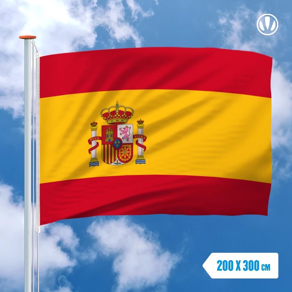 Vlag Spanje met wapen 200x300cm