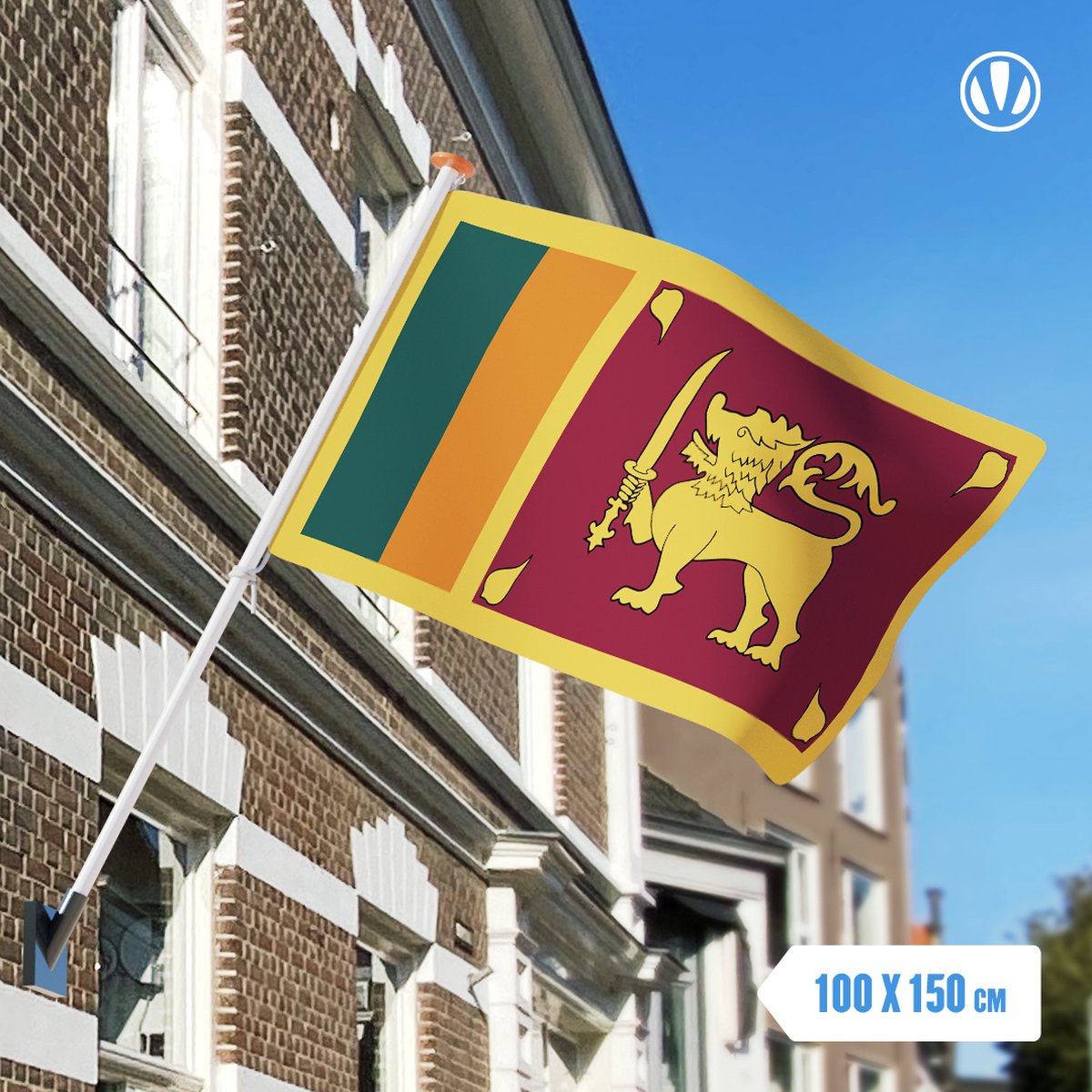 Vlag Sri Lanka 100x150cm - Glanspoly