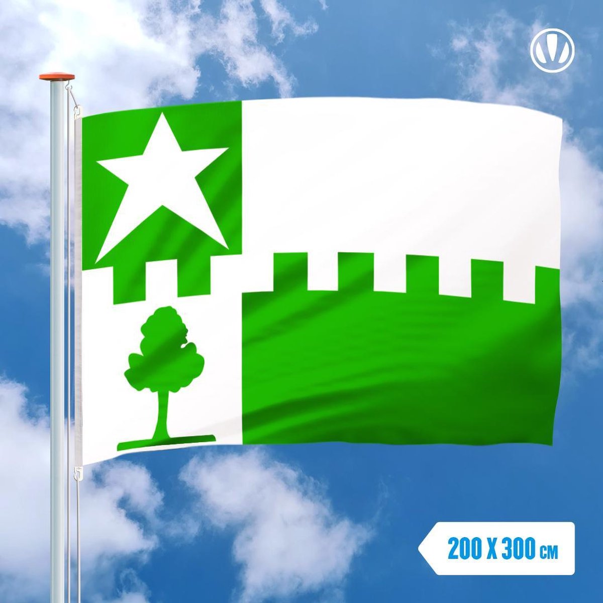 Vlag Stede Broec 200x300cm