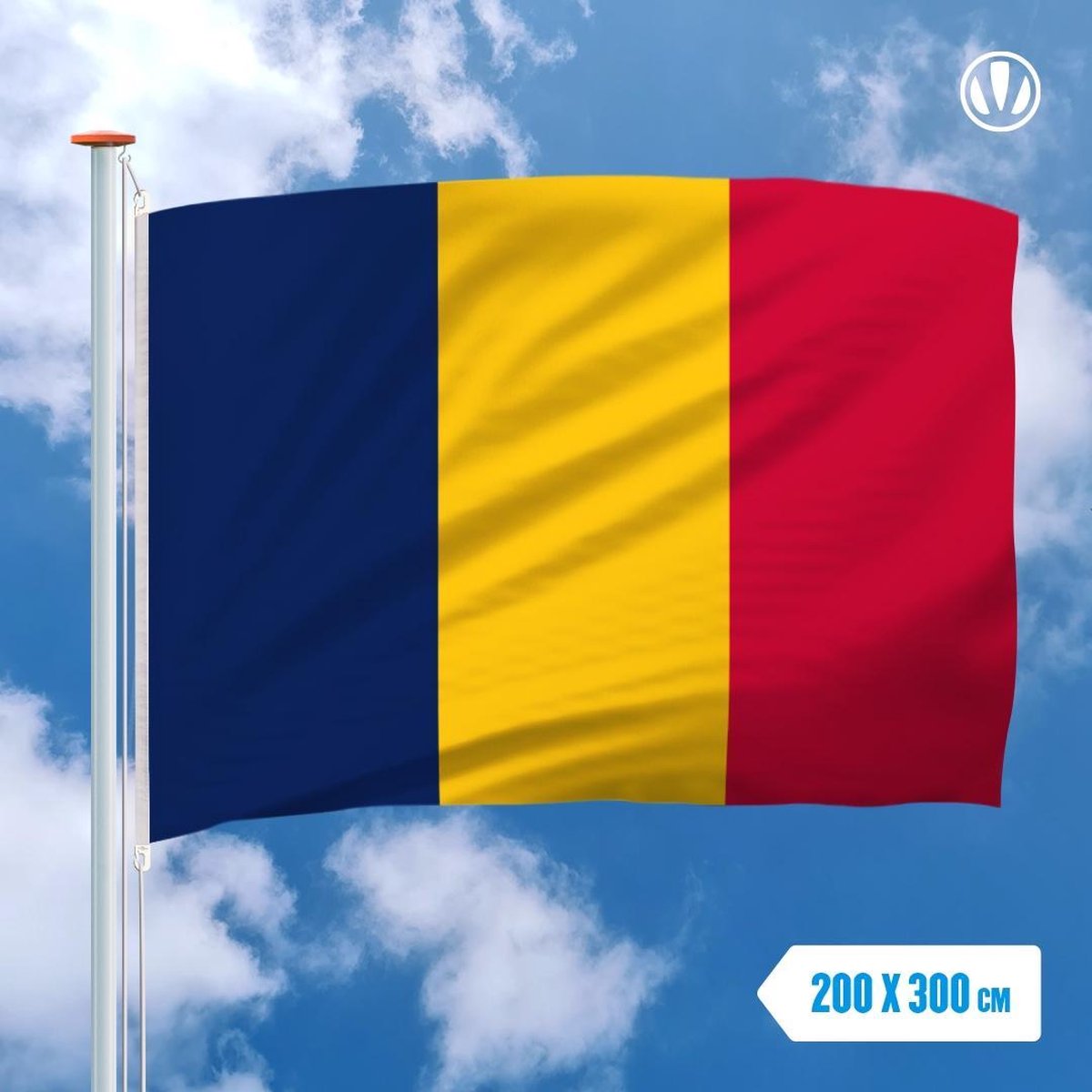 Vlag Tsjaad 200x300cm