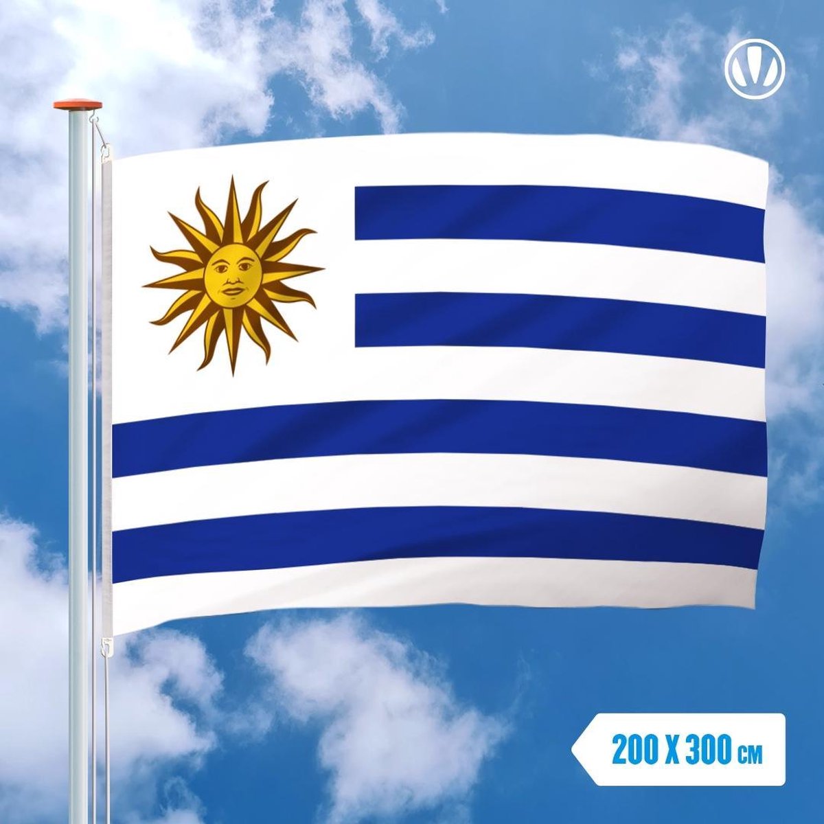 Vlag Uruguay 200x300cm