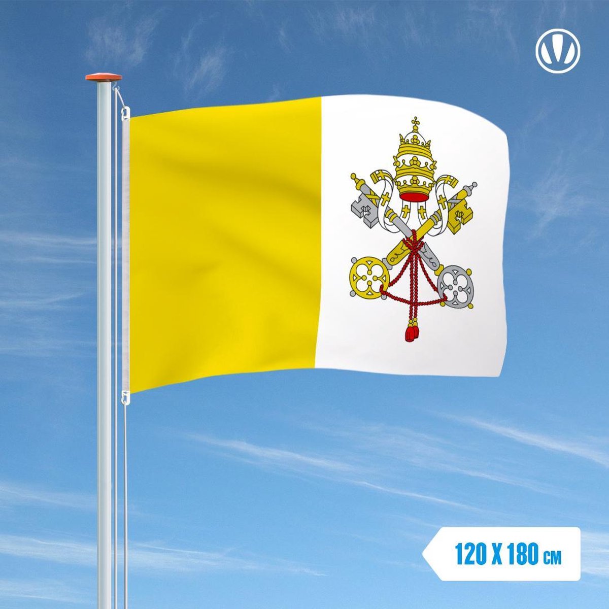 Vlag Vaticaanstad 120x180cm