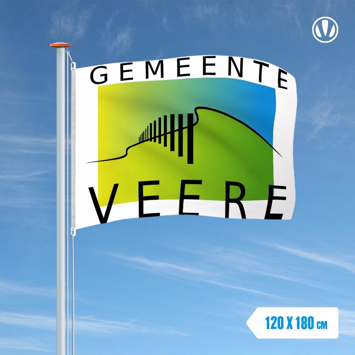 Vlag Veere 120x180cm