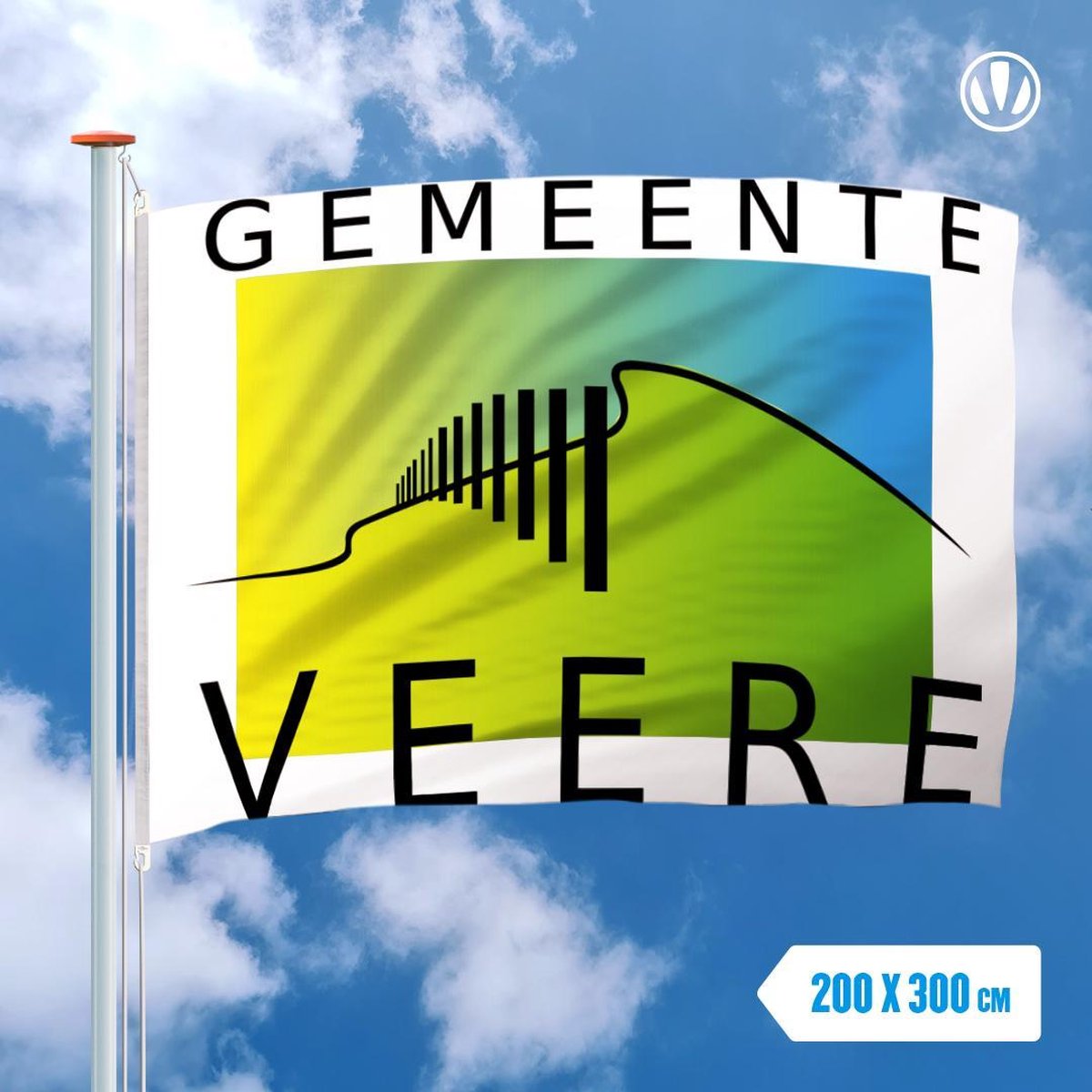 Vlag Veere 200x300cm