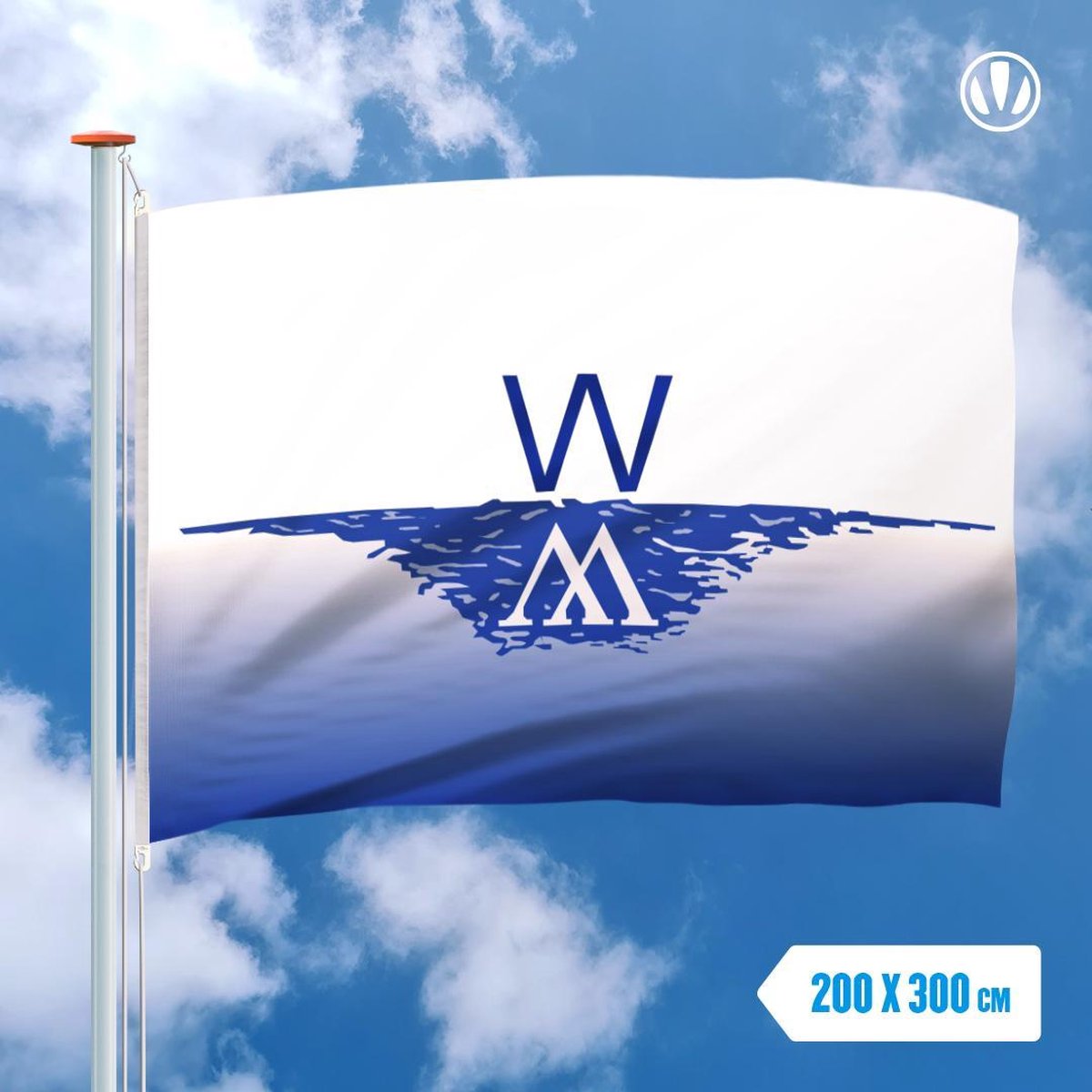 Vlag Waterland 200x300cm