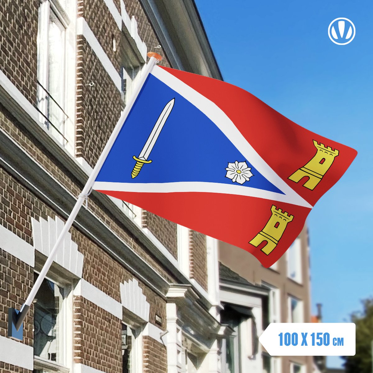 Vlag Zaltbommel 100x150cm