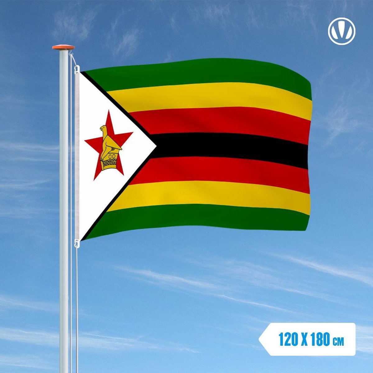 Vlag Zimbabwe 120x180cm