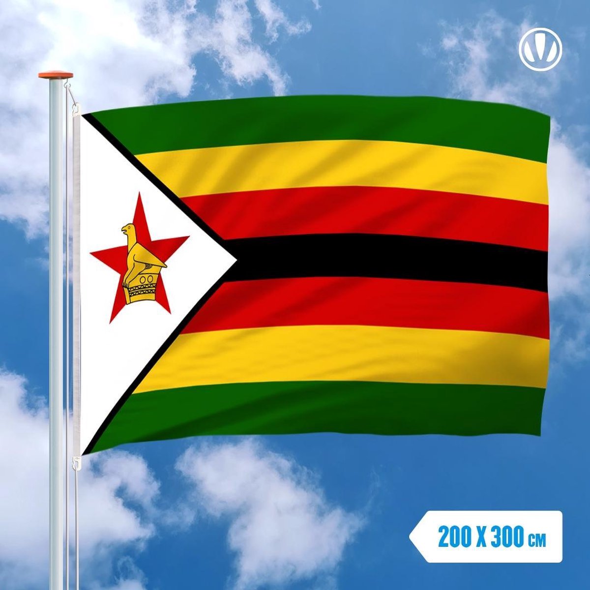 Vlag Zimbabwe 200x300cm