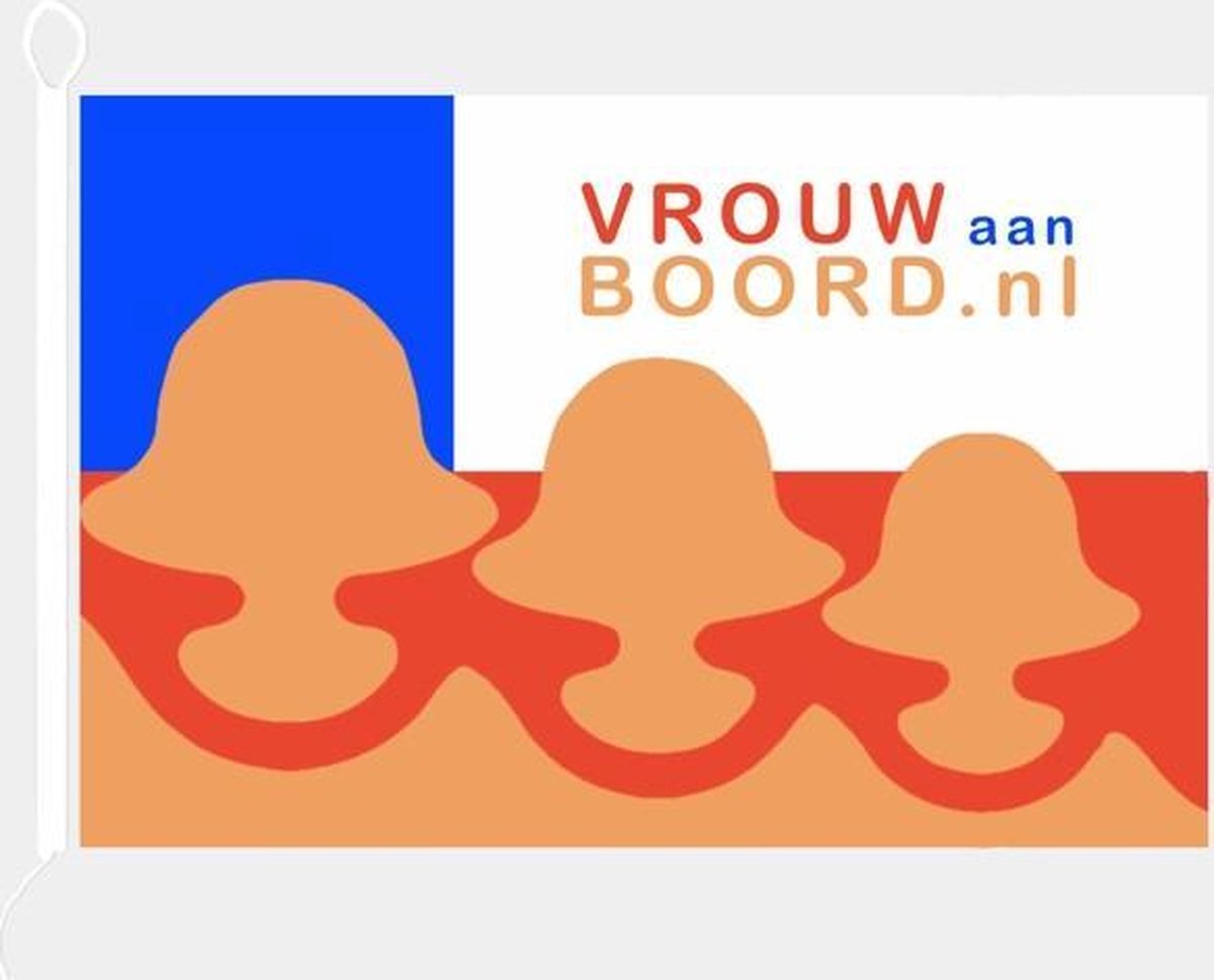 VrouwAanBoord vlag 100x150cm