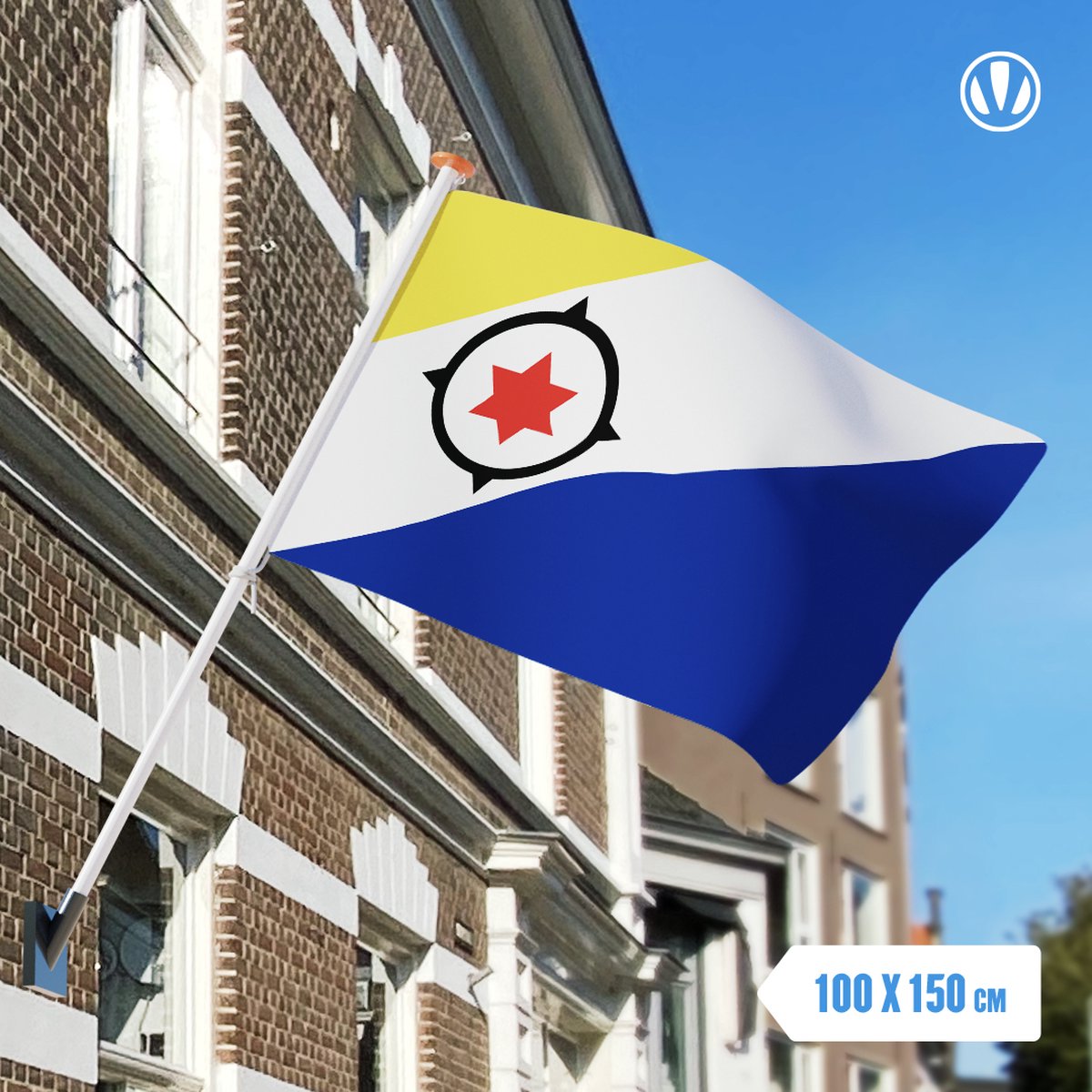 vlag Bonaire 100x150cm - Spunpoly