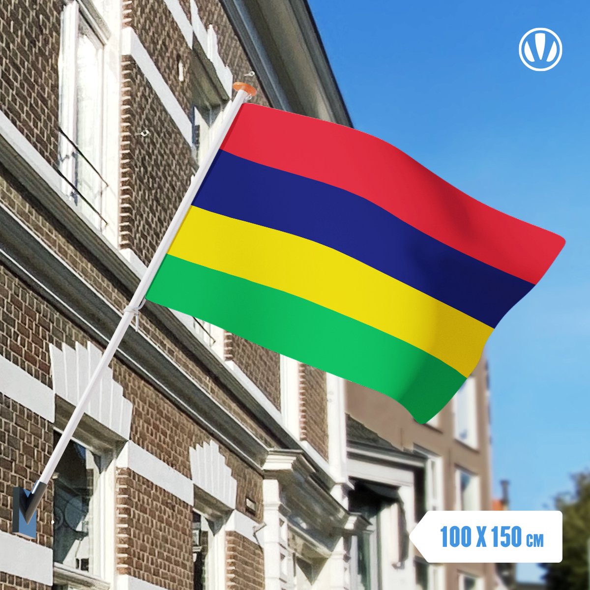 vlag Mauritius 100x150cm