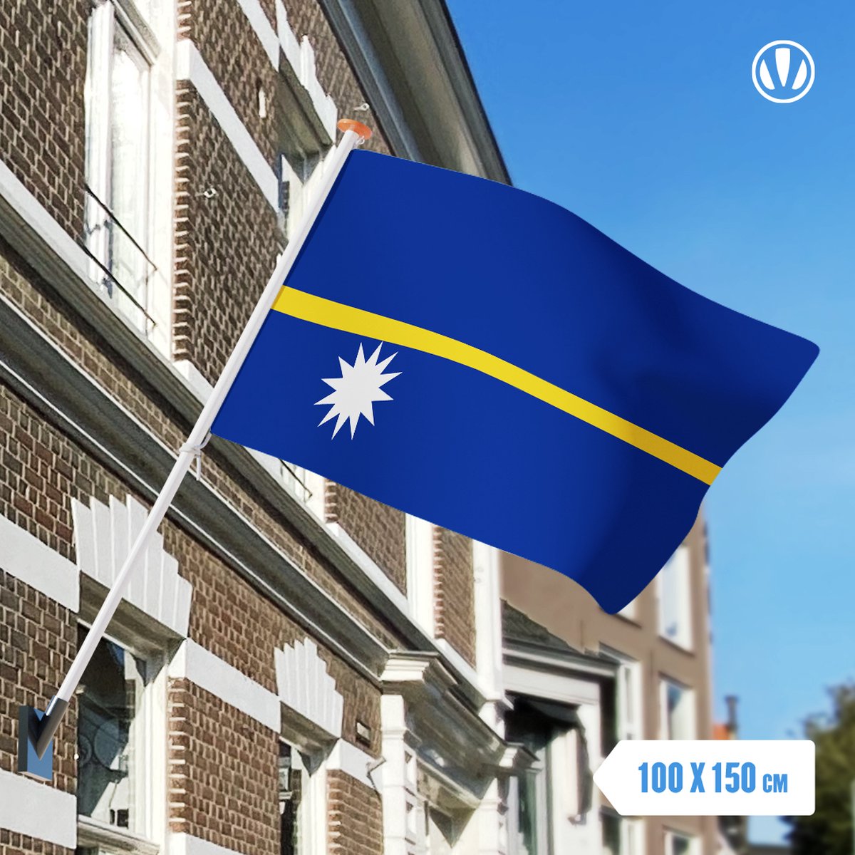 vlag Nauru 100x150cm - Spunpoly