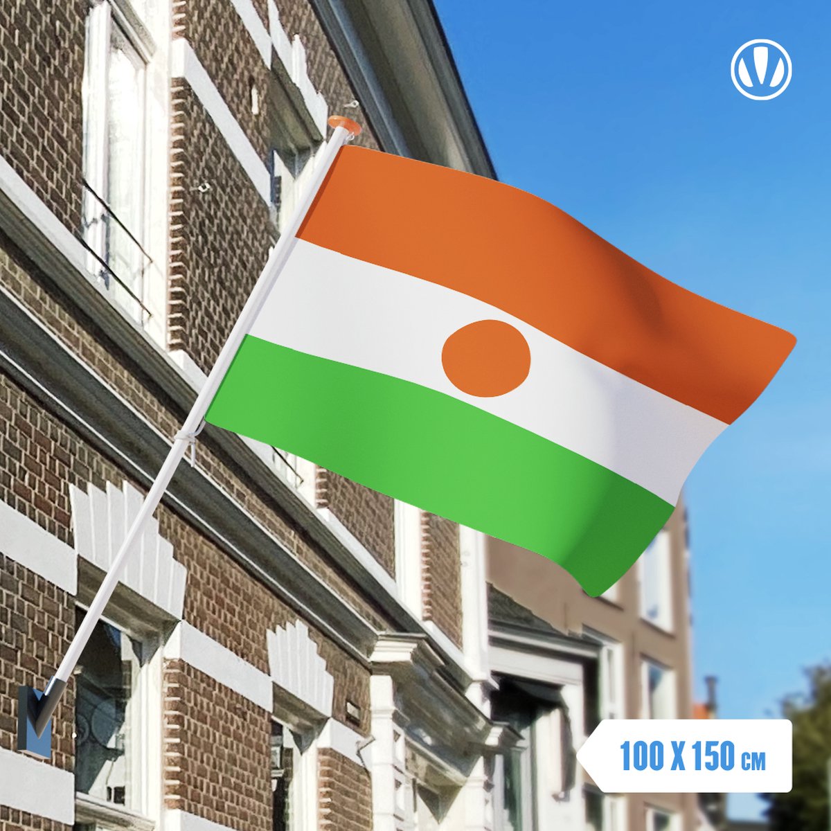 vlag Niger 100x150cm - Spunpoly