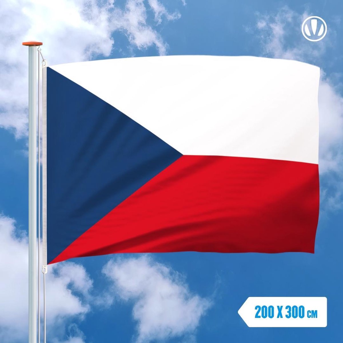 vlag Tsjechië 200x300cm - Spunpoly