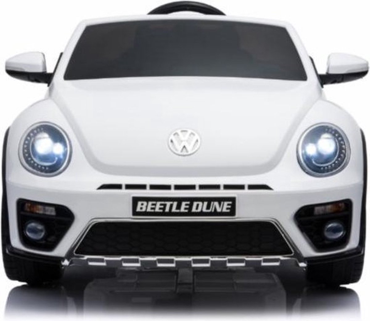 Elektrische Kinderauto Volkswagen Beetle Dune Wit 12V Met Afstandsbediening FULL OPTIONS