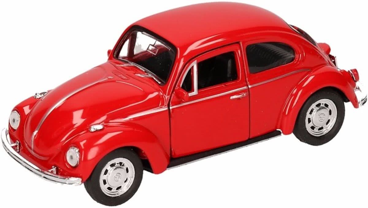 Speelgoed rode Volkswagen Kever classic auto 14,5 cm