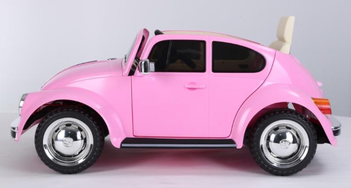 Volkswagen Beetle - Softstart - Roze - Multimedia - Elektrische Kinderauto - met Afstandsbediening