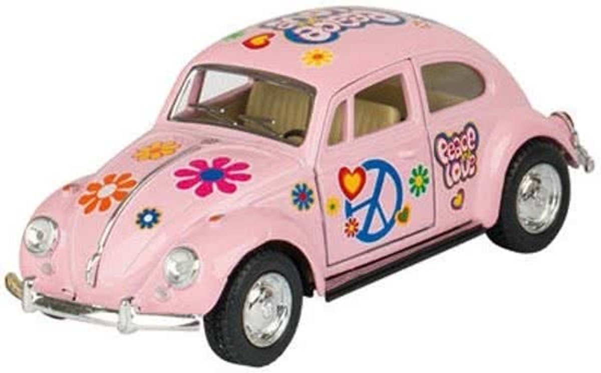 Volkswagen Classic Beetle (1967) Roze Met Print 13.5 Cm