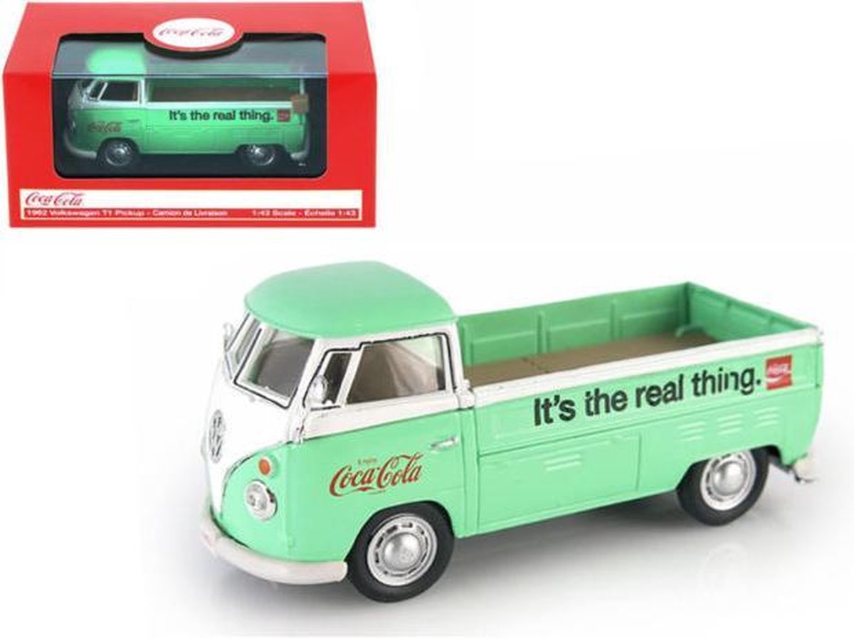 Volkswagen T1 Pick Up 1962 Coca Cola Groen/Wit 1/43 Motorcity