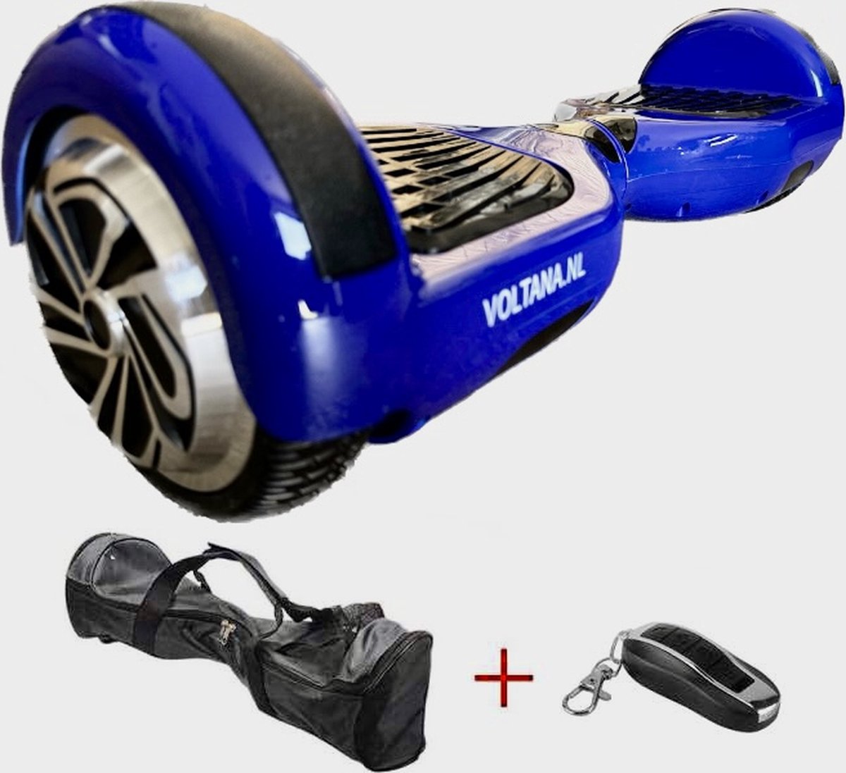 VOLTANA Hoverboard BLAUW, BLUETOOTH, APP FUNCTIE, TAOTAO, SAMSUNG accu, 700Watt, DRAAGTAS, Led verlichting, Aluminium Design velgen, Rubberen bumpers