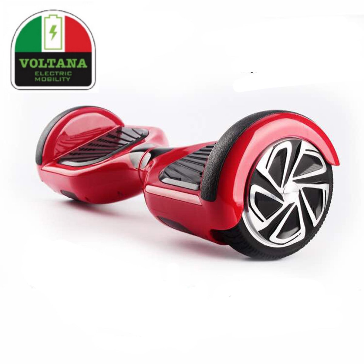 VOLTANA Hoverboard ROOD, TAOTAO, SAMSUNG accu, 700Watt, Led verlichting, Aluminium Design velgen, Rubberen bumpers