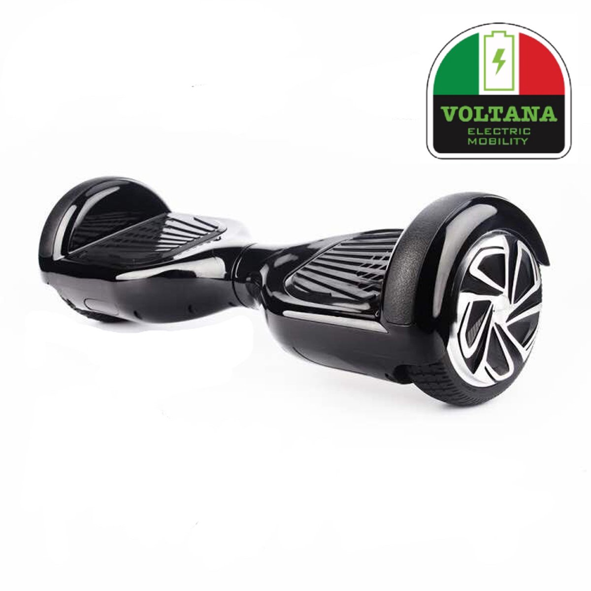 VOLTANA Hoverboard ZWART, TAOTAO, SAMSUNG accu, 700Watt, Led verlichting, Aluminium Design velgen, Rubberen bumpers
