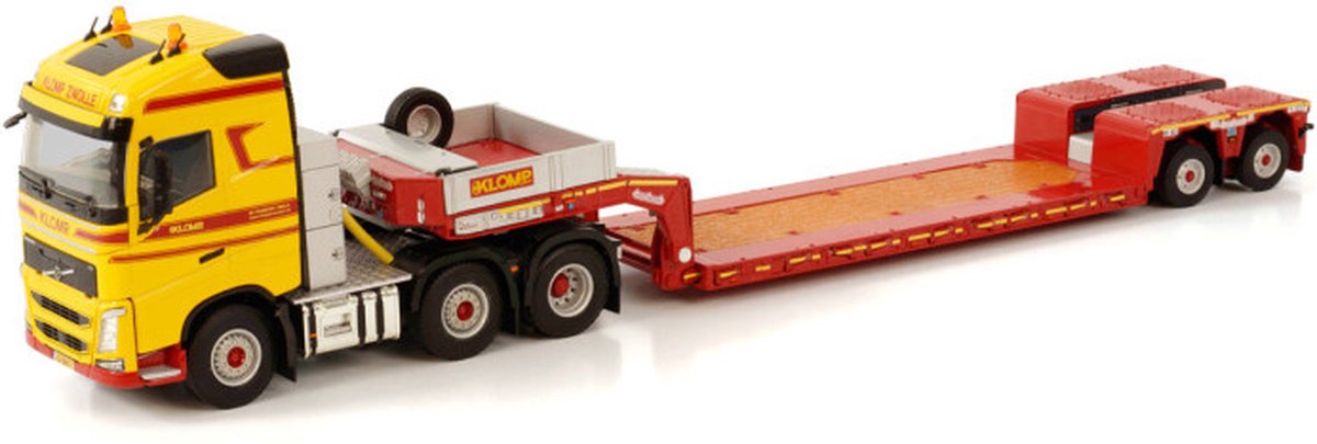 Volvo FH4 Globetrotter 6x2 Twin Steer + Low Loader Klomp Transport Zwolle - 1:50 - WSI Models