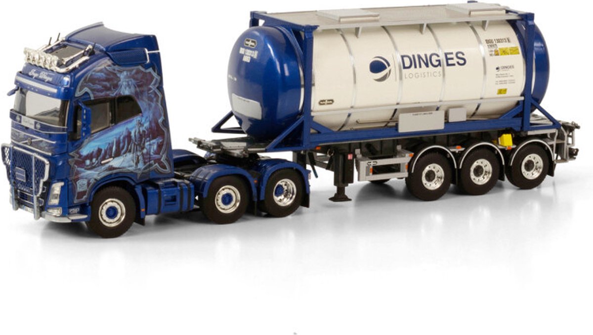 Volvo FH4 Globetrotter XL 6x2 Twin Steer + Container Trailer Ingo Dinges - 1:50 - WSI Models