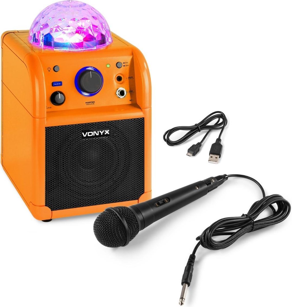 Karaokeset - Vonyx SBS50L - Oranje Holland Edition  karaokeset met Bluetooth, echo en microfoon