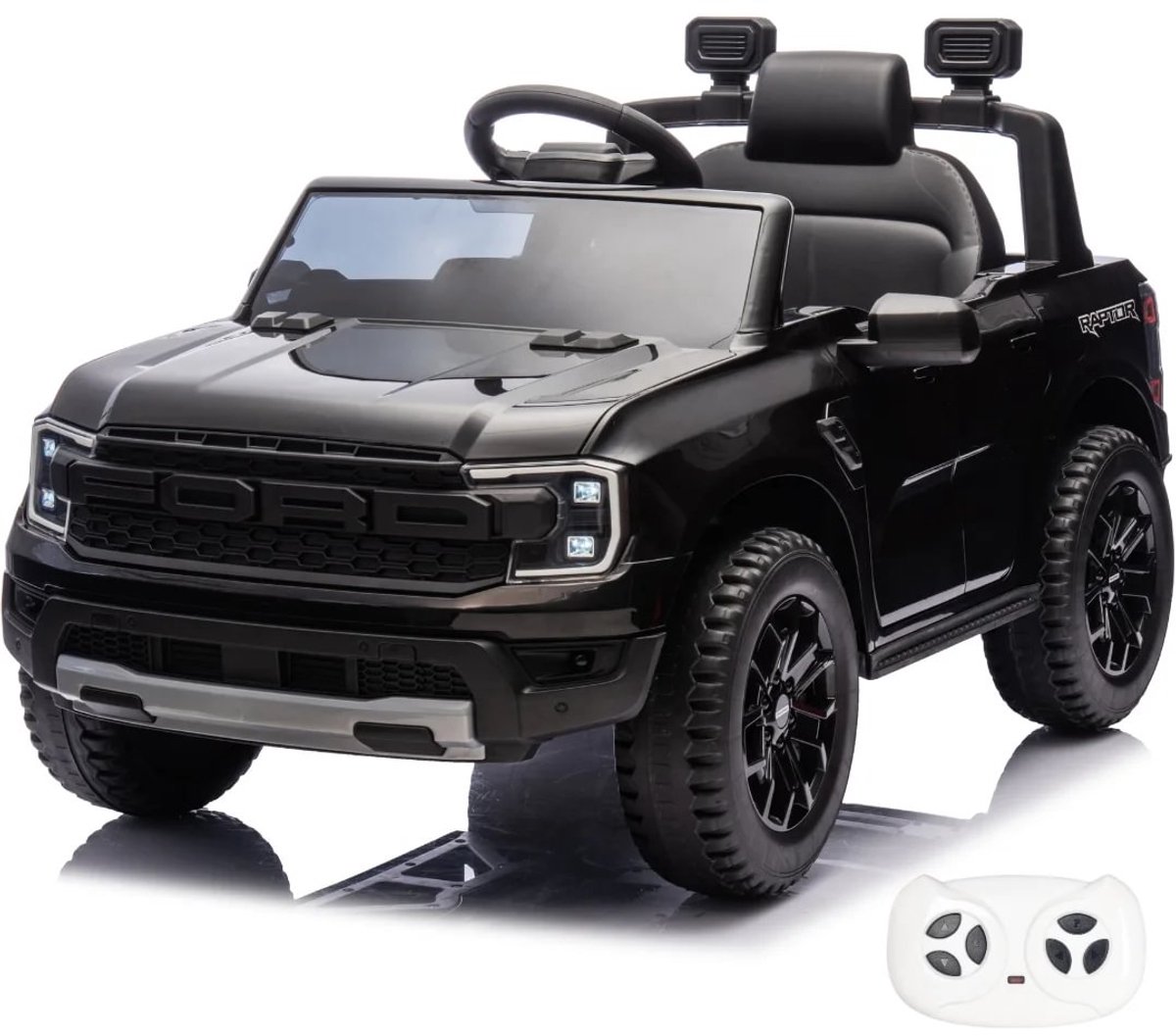 Ford Raptor Elektrische Kinderauto 12V - 1 tot 5 jaar - Zwart