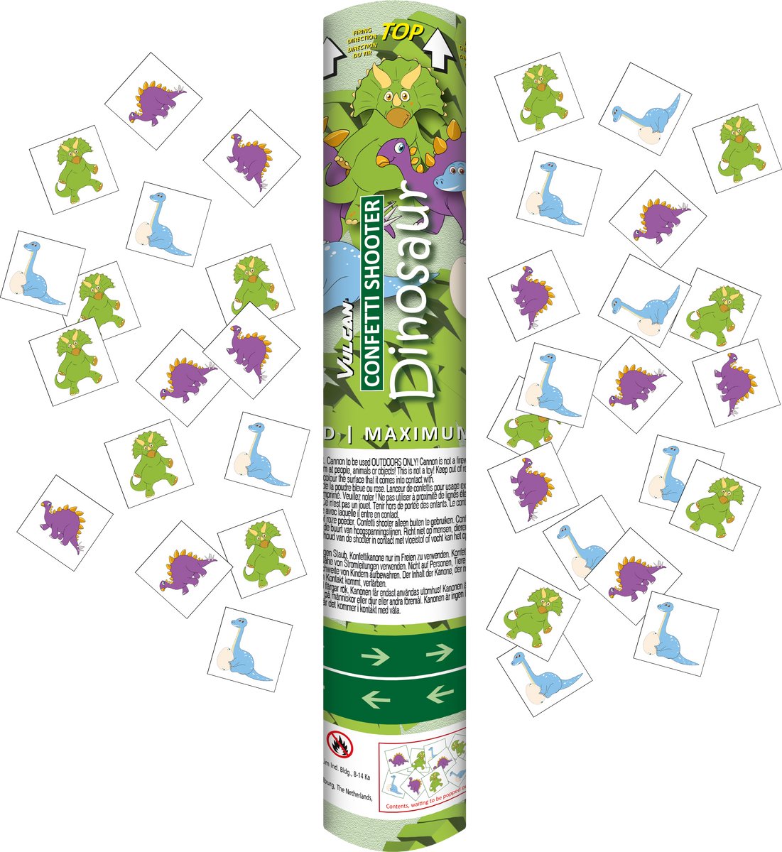   Shooter Dinosaurus – Set van 3 Stuks – 30 cm – Bereik tot 8 Meter – Voor Binnen & Buiten – Multicolor