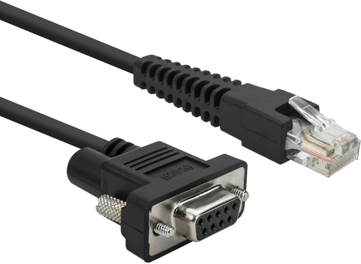 Vultech CB232-02 seriële kabel Zwart 1,8 m RS232 RJ-45