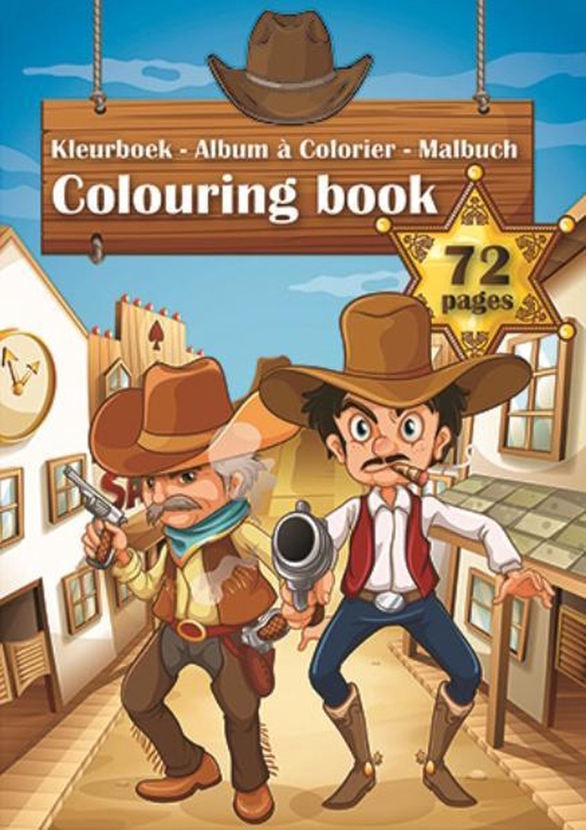 W&o Kleurboek Cowboy Junior A4 Papier 72 Paginas