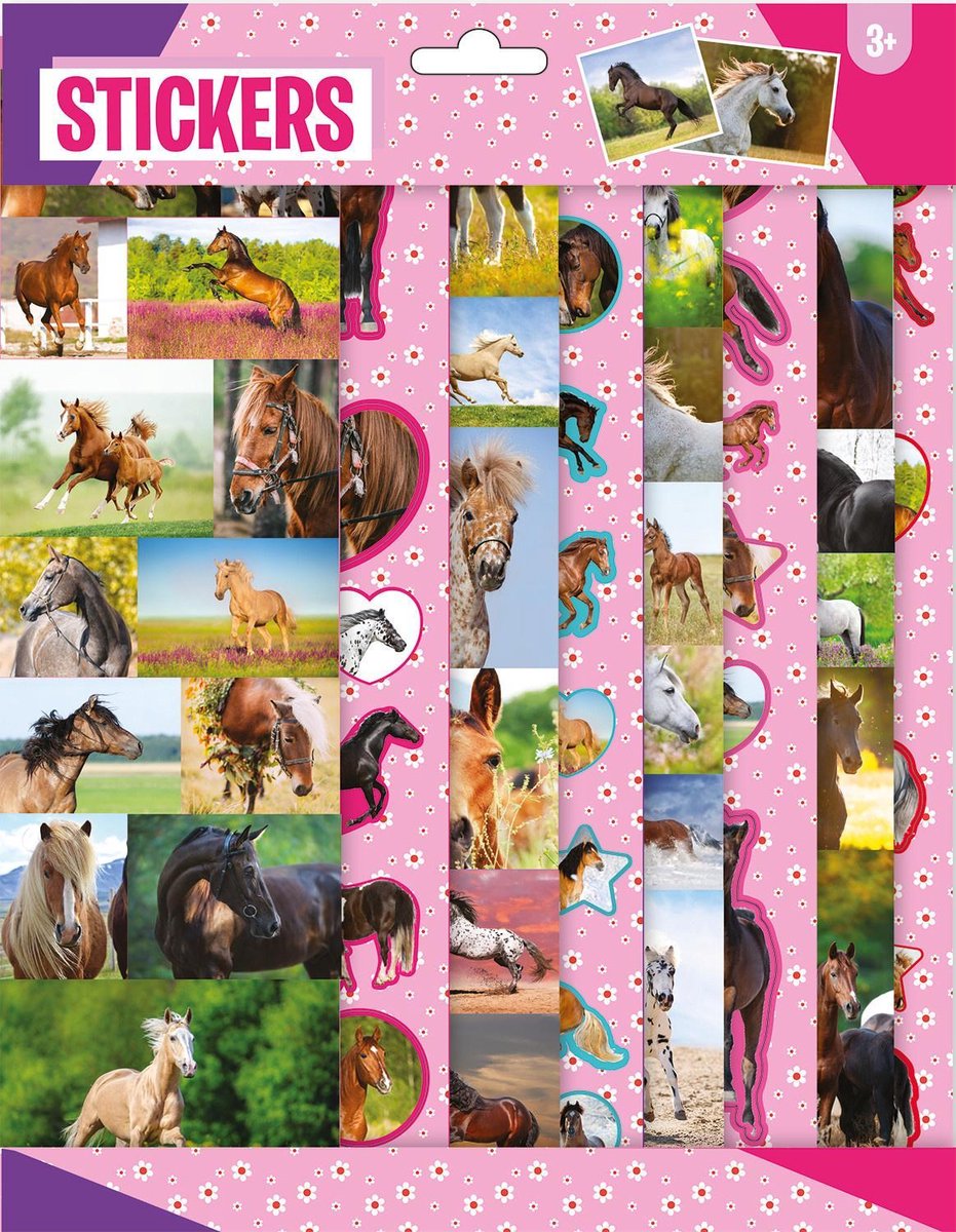 W&o Stickerset Meisjes 21 X 29,5 Cm Papier Paars/roze 8-delig