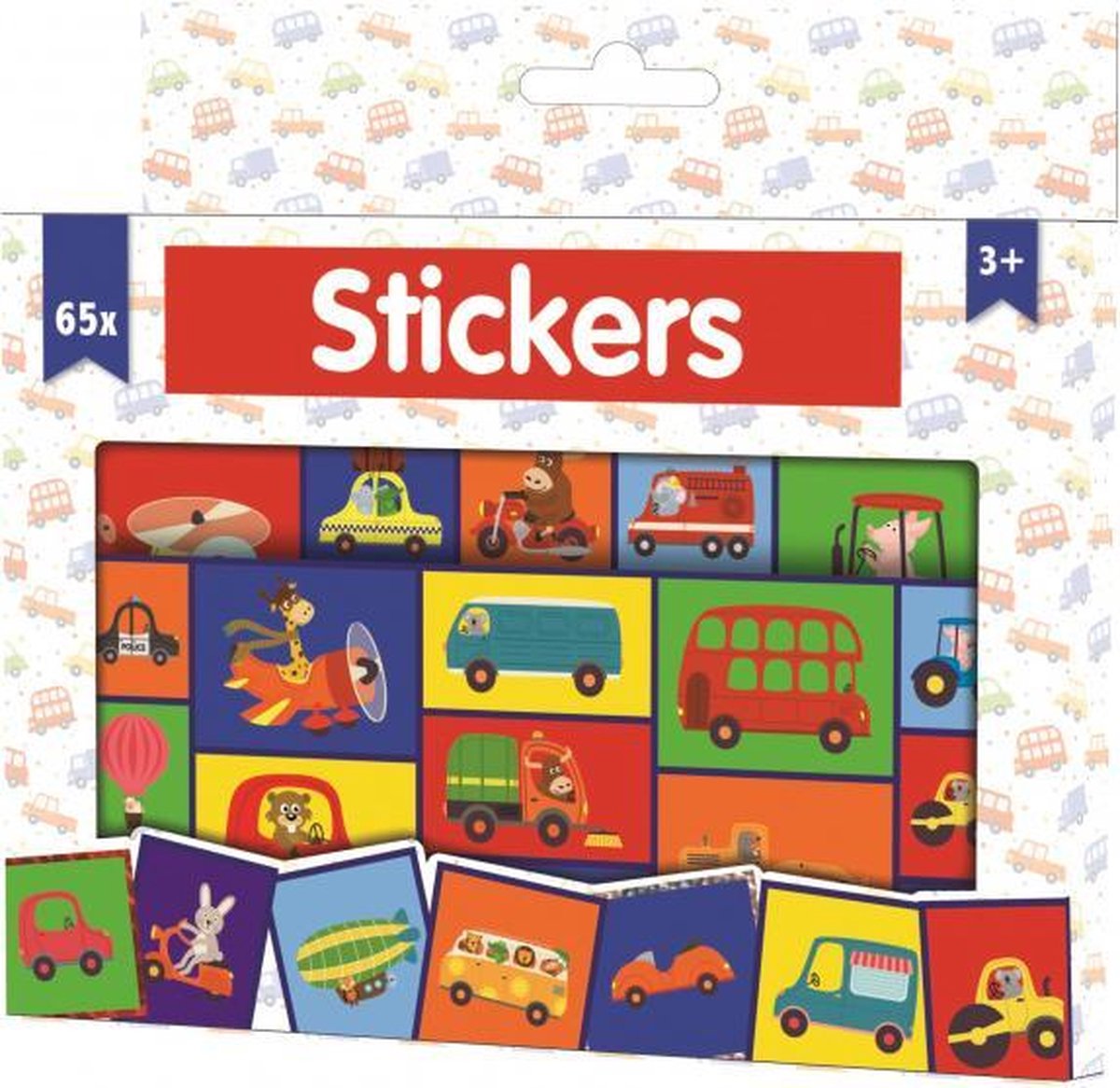 stickerdoos junior 16 x 11,5 cm papier rood/groen 65 stuks