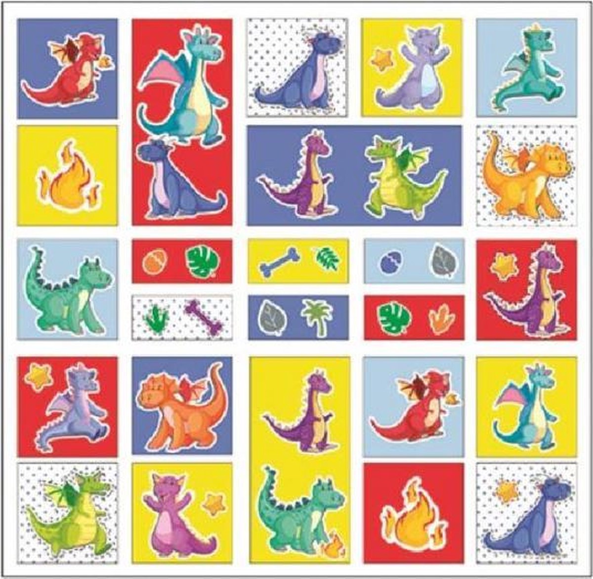 stickervel 3D Dinosaurus 20 x 19,5 cm papier 25 stuks